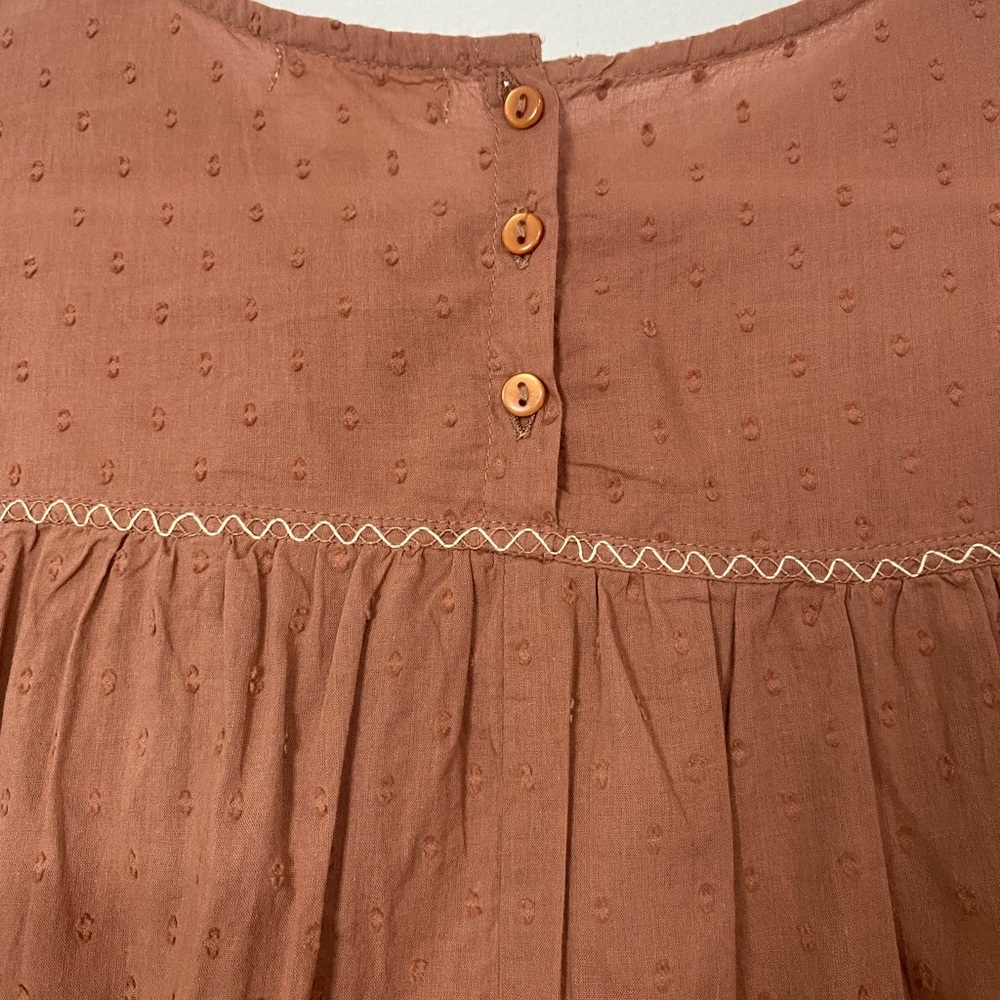 Max Studio Rust Embroidered Blouse - Picture 5 of 11